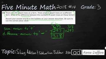 3rd Grade STAAR Practice Solving Addition and Subtraction Problems (3.4A - #6)
