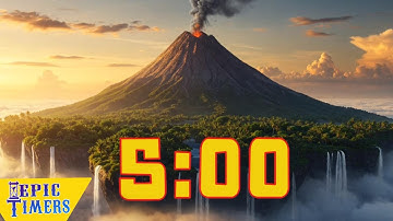 5 Minute Music Timer Journey to a Volcano in the Sky!