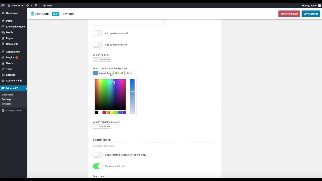 Search themes - WordPress Knowledge Base setup - YouTube