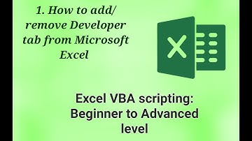 How to add Developer Tab in Microsoft Excel #excel #exceltutorial #vba #developer