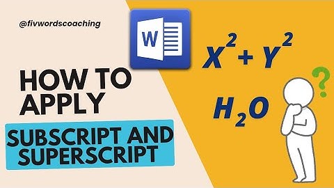 Applying Subscript and Superscript Effect in Microsoft Office Word 2007 / 2010 /2013
