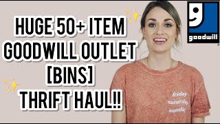 HUGE 50+ ITEM Goodwill Thrift Outlet [Bins] Haul to Resell for a Profit $$ on Poshmark!!