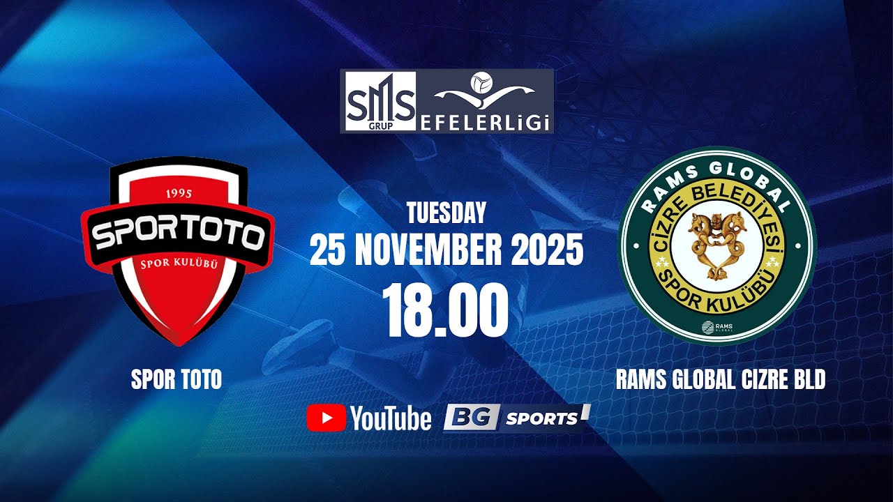LIVE🔴 : Spor Toto vs Rams Global Ci̇zre Bld | SMS Grup Efeler Ligi 2025/26 | 25.11.25