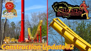 Flash Vertical Velocity at Six Flags Great Adventure | Construction Update #2 | April 26th, 2024