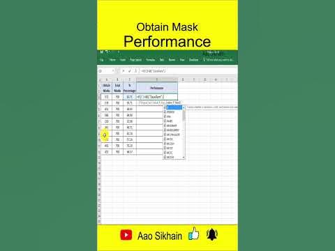 Obtain Mask performance in excel - YouTube
