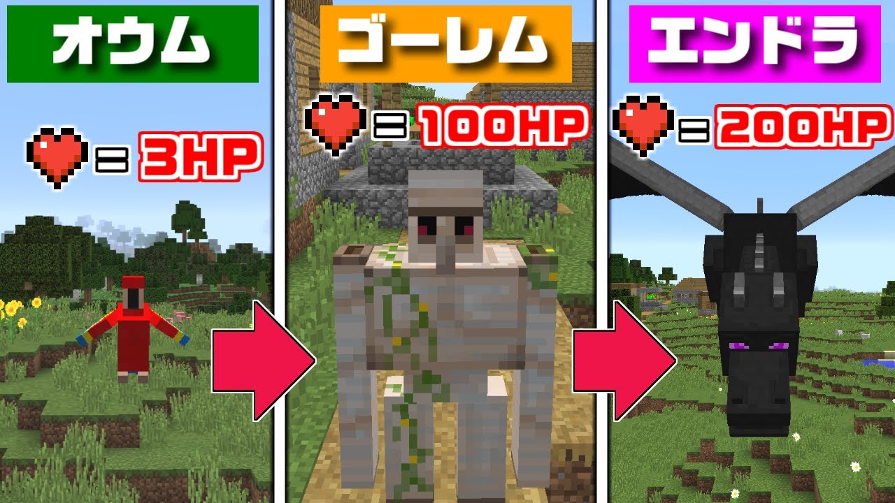 マインクラフト 1分ごとにランダムのモブに変身する世界でサバイバルしたらまさかの結果に Minecraft Summary マイクラ動画