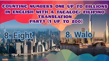 Counting numbers up to Billions Part1 with  Tagalog/ Filipino translation