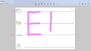 Uppercase letter E formation