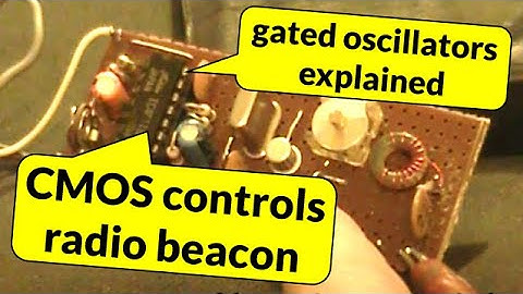 Electronics on the Floor: CMOS gated oscillators and use in a radio beacon