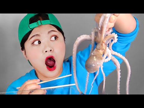 Mukbang Seafood Raw Octopus DONA