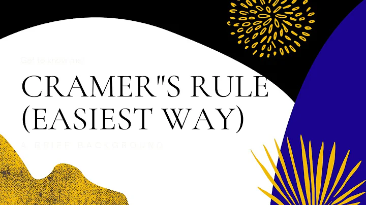 Cramer's rule | Class 9th | Free online course
