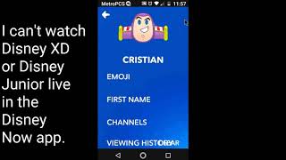 Disney NOW app Live TV Error screenshot 2