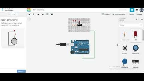 Tinkercad Circuito de un semáforo con arduino