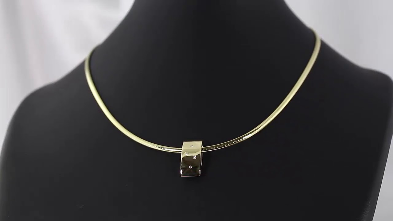 0.13ct リバーシブルタイプ ダイヤモンド・スネークチェーンネックレス