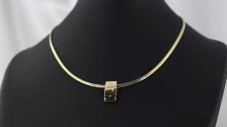 0.13ct リバーシブルタイプ ダイヤモンド･スネークチェーンネックレス/K18Y+W/750,2カラー/17.1g 翌日配送可■198842