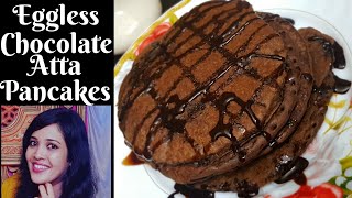 Eggless Chocolate Pancakes With Atta | Eggless Pancakes Recipe | Kids Special | Kitchen Affairs