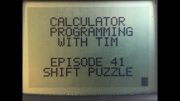 Calculator Programming - Episode 41: Shift Puzzle