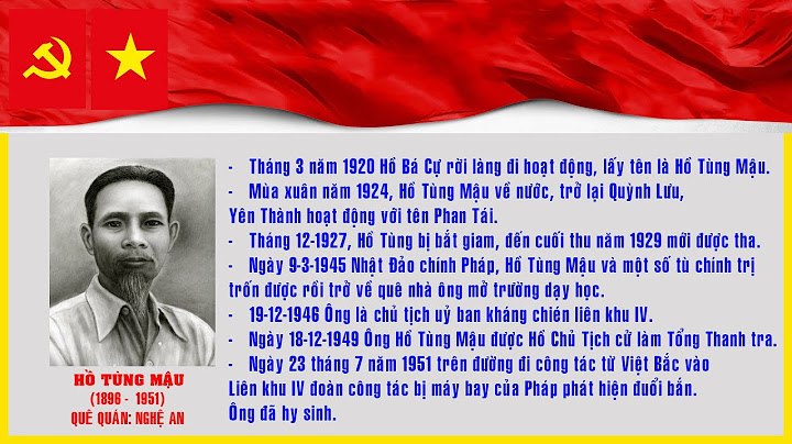 Hồ tùng mậu là ai