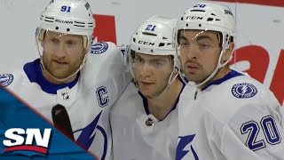 Lightning strike as Nikita Kucherov and Brayden Point score just 14 seconds apart