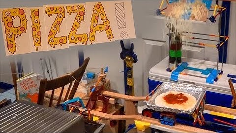 THE PIZZA MACHINE! (Pizza Making Rube Goldberg Machine)