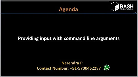 Complete Shell Scripting Tutorials | Providing input for shell script with command line arguments