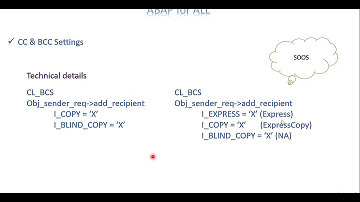 Video 2: ABAP For ALL - Email Functionality Part 2