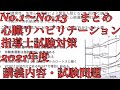 No.1〜No.13 まとめ　心臓リハビリテーション指導士試験対策　2021年度講義内容・試験問題