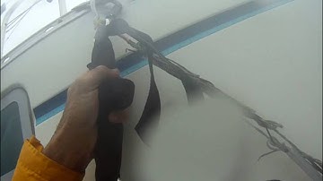 climbing on deck alone at 5 knots with self-rescue tether design 4 sea