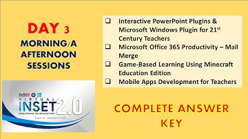 VINSET 2.0 DAY 3 COMPLETE ANSWERS I DoZenTV I #VINSET #DEPEDINSET #INSETAUGUST2021 #VINSET2.0DAY3