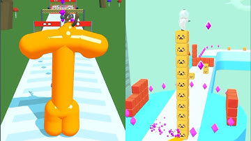 Tall Man Run VS Cube Surfer Gameplay Walkthrough Android iOS