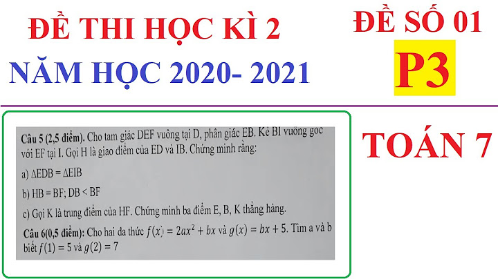 Đề thi cuối học kì 2 môn toán lớp 7