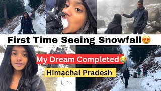 One More Dream Completed😭First Time Seeing Snowfall😍Malana Village Trekking HimachalPradesh #tulu