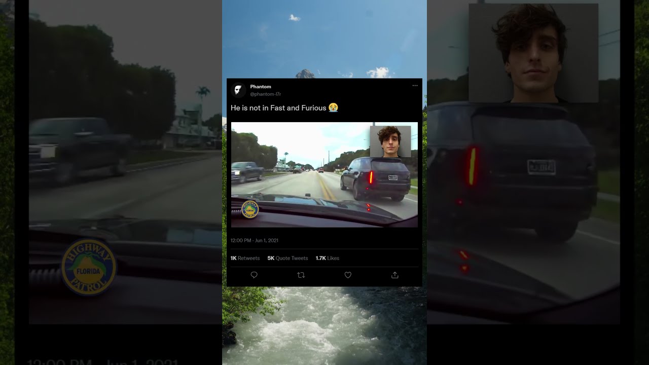PT.1 Florida man Range Rover joyride ends in Chaos 🧨#automobile #dashcam #crash #policechase