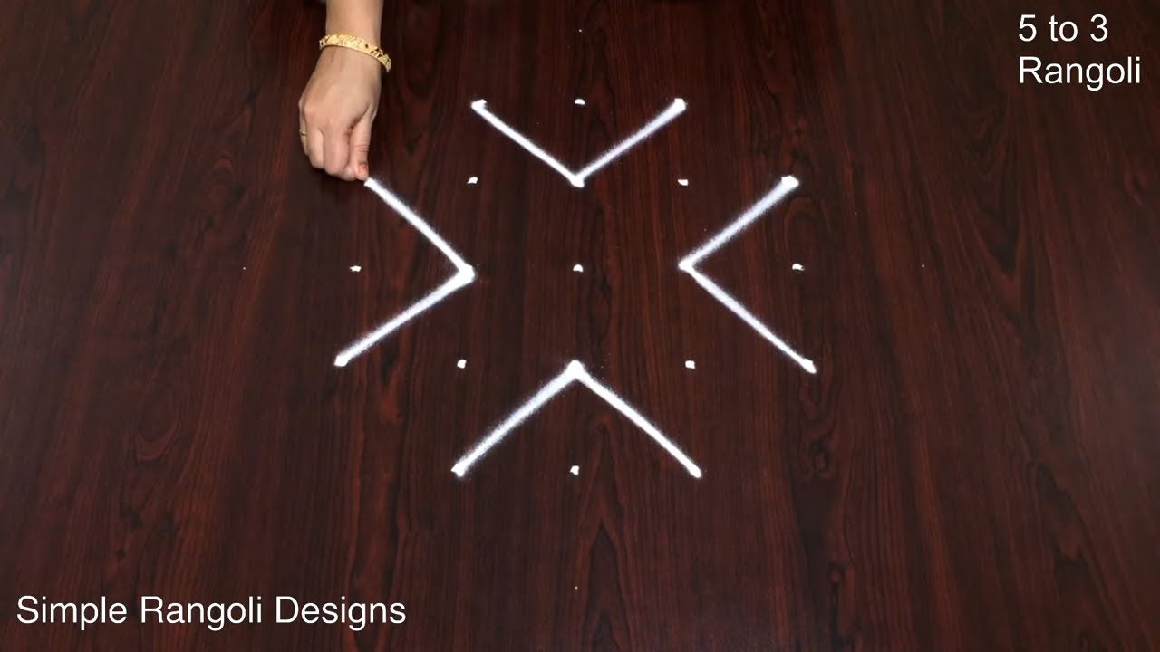 5 to 3 Dots Rangoli