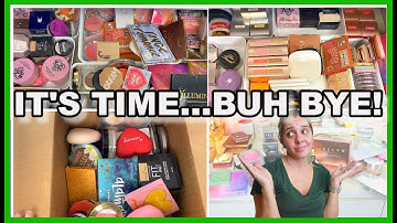 HUGE MAKEUP COLLECTION DECLUTTER || BRONZERS, BLUSHES AND SETTING POWDERS || IT
