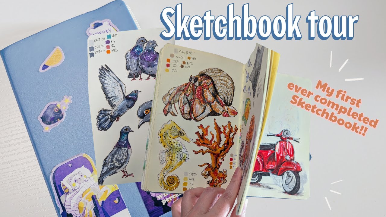 My First EVER Sketchbook Tour - YouTube