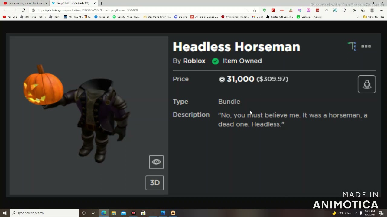 Roblox Headless Horseman Release Date: October 2021 - Try Hard Guides