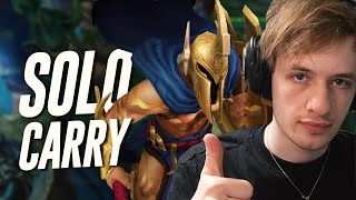 How to Solo Carry with Pantheon mid