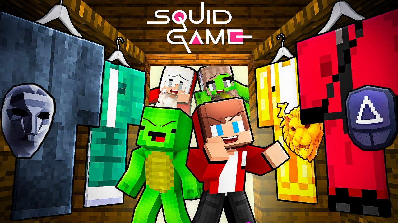 JJ and Mikey Can Shapeshift Into SQUID GAME To PRANK in Minecraft - Maizen