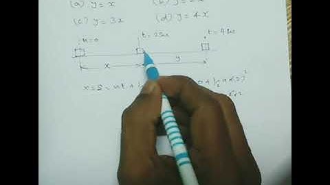 A particle starting from rest travels distance X in first 2 sec and a distance Y in next 2 sec then,