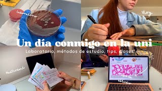 UN DÍA CONMIGO EN LA UNIVERSIDAD| laboratorio de micro, método de estudio, tips, aesthetic (VLOG)