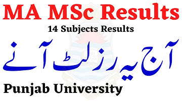 MA MSc Part 1 & 2 Annual 2022 Results Today Subjects Result Punjab University