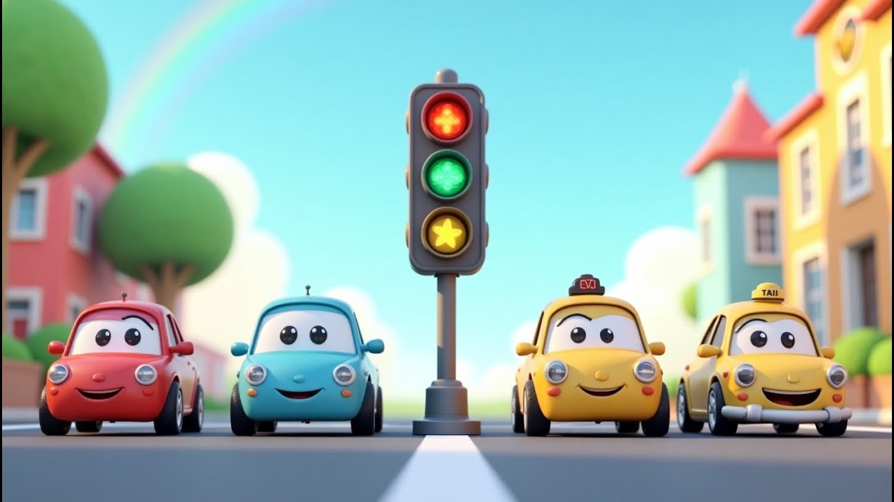 🚦 Traffic Light Song | Learn Stop, Wait, Go! | Kids Educational Song