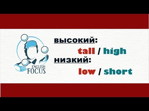 Высокий: tall or high? низкий: low or short?