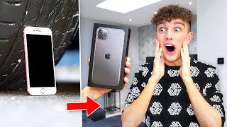 Crushing Morgz iPhone 7, Then Surprising Him With iPhone 11