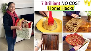 7 NO COST Brilliant Home Hacks | ZERO COST Homemaking Tips | Best Home & Kitchen Maintenance Tips