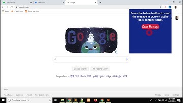 Send messages in chrome extension