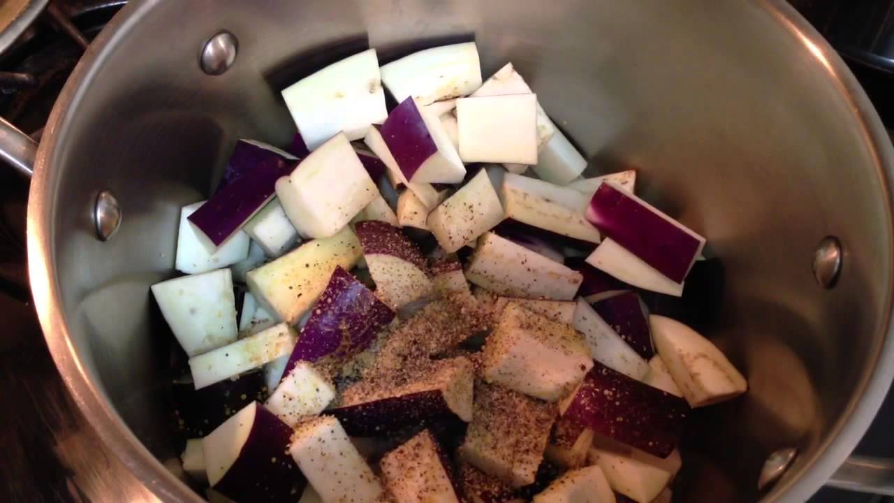 Cooking - eggplant with minced pork - YouTube