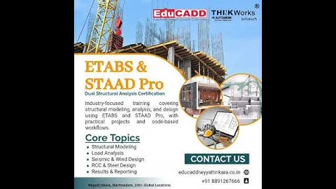 ETABS & STAAD Pro Dual Structural Analysis Certification | Professional Training