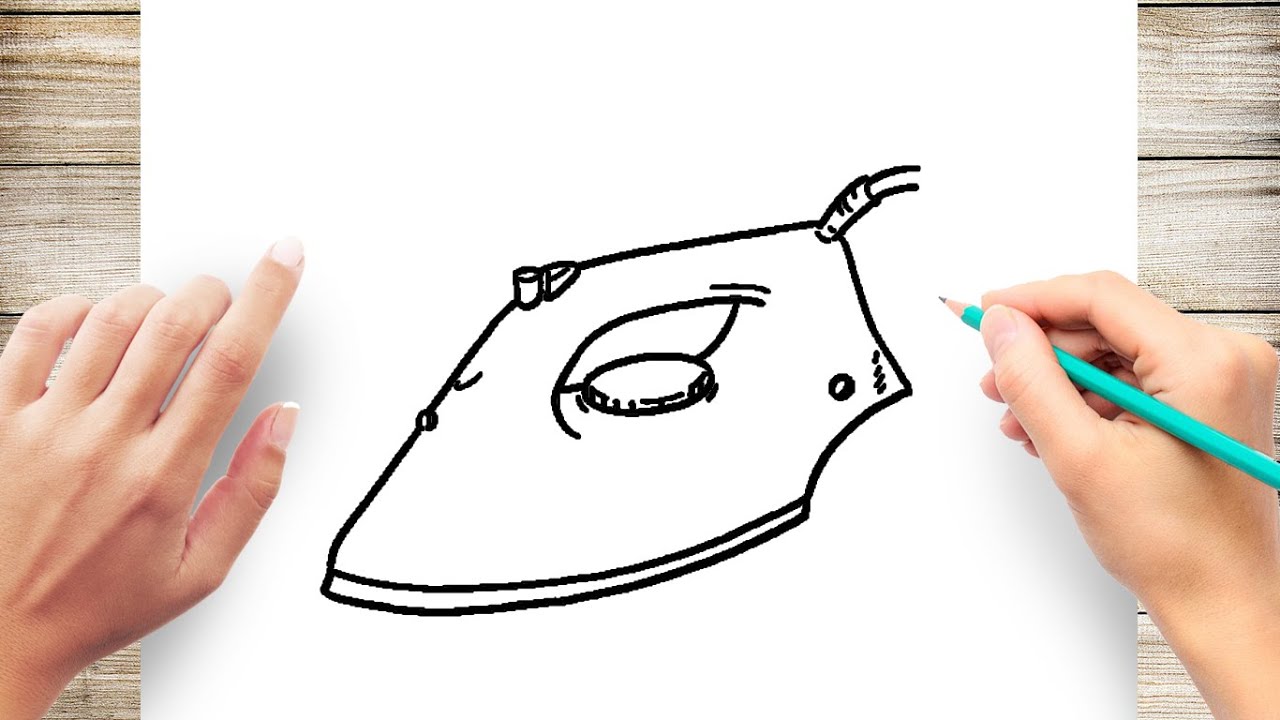How to Draw a Clothes Iron